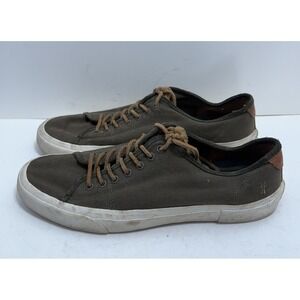 Frye Ludlow Low Men's Size 13 Black Green Canvas Low Top Lace Up Shoes